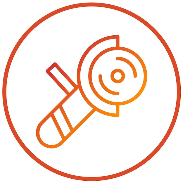 Estilo del icono del molinillo de ángulo de diseño vectorial