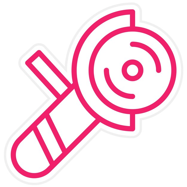 Estilo del icono del molinillo de ángulo de diseño vectorial