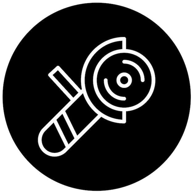 Estilo del icono del molinillo de ángulo de diseño vectorial