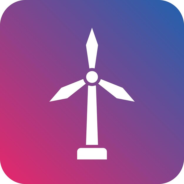 Estilo del icono del molino de viento de diseño vectorial
