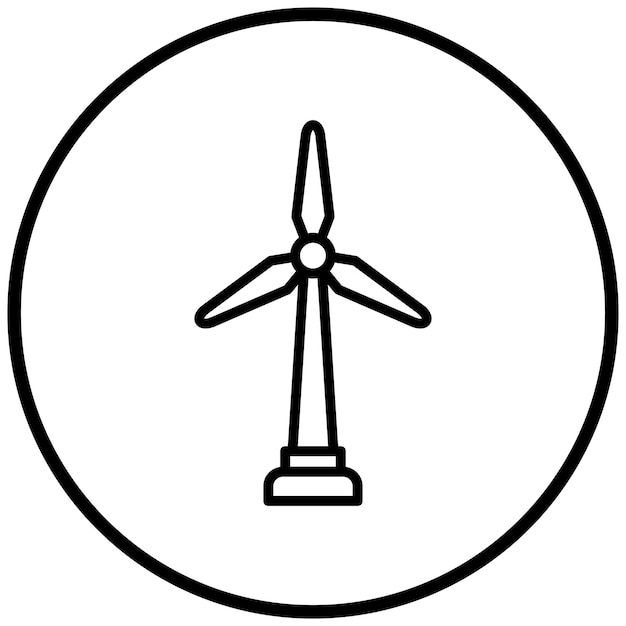 Estilo del icono del molino de viento de diseño vectorial