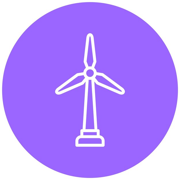 Estilo del icono del molino de viento de diseño vectorial