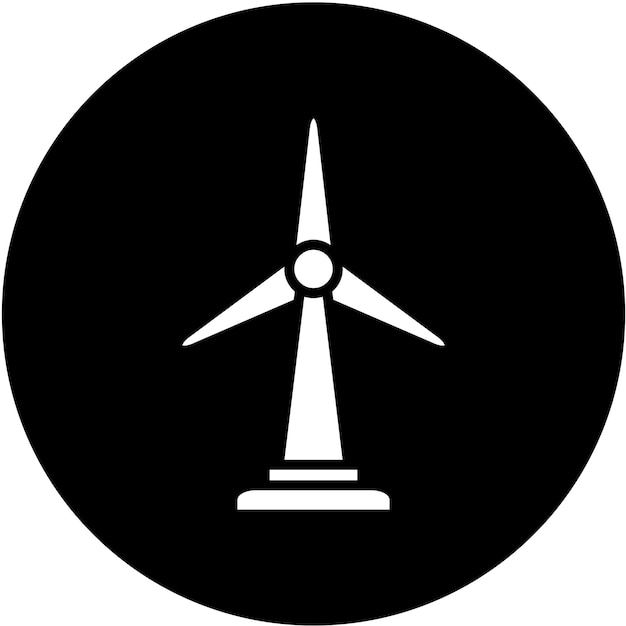 Estilo del icono del molino de viento de diseño vectorial