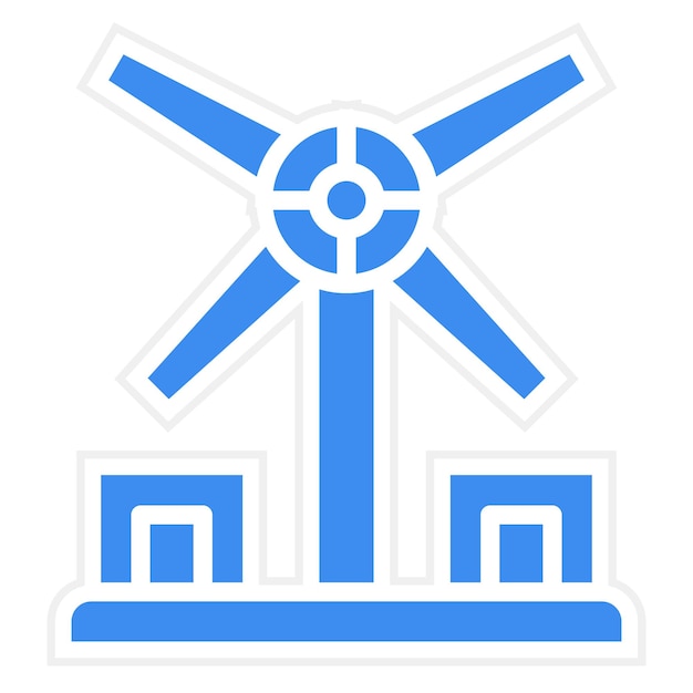 Vector estilo del icono del molino de viento