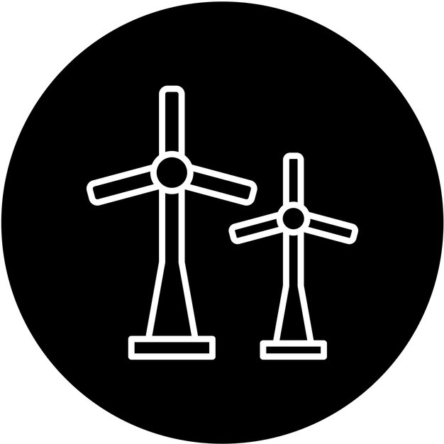 Estilo del icono del molino de viento