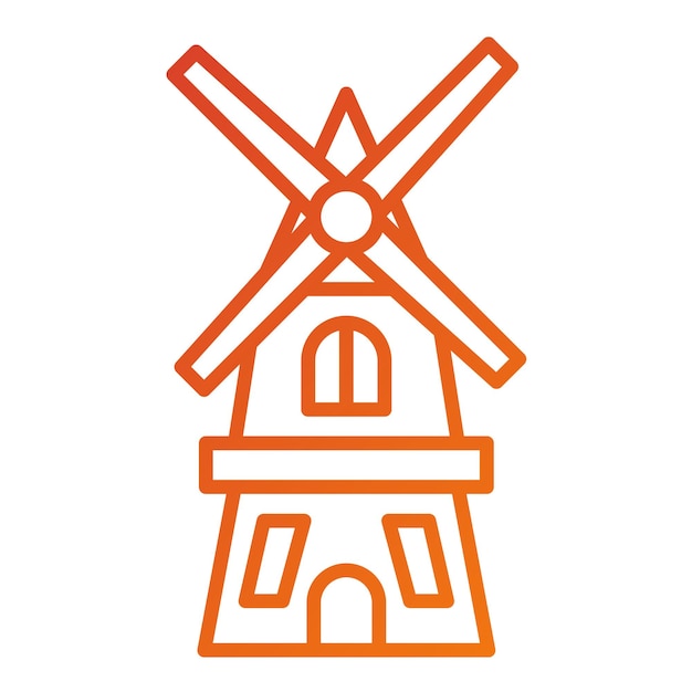 Estilo del icono del molino de viento