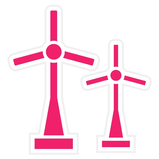 Estilo del icono del molino de viento