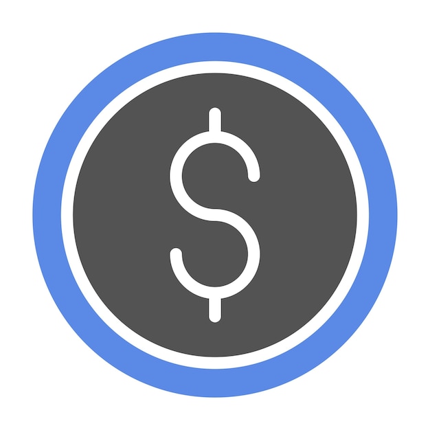 Estilo del icono de la moneda de diseño vectorial