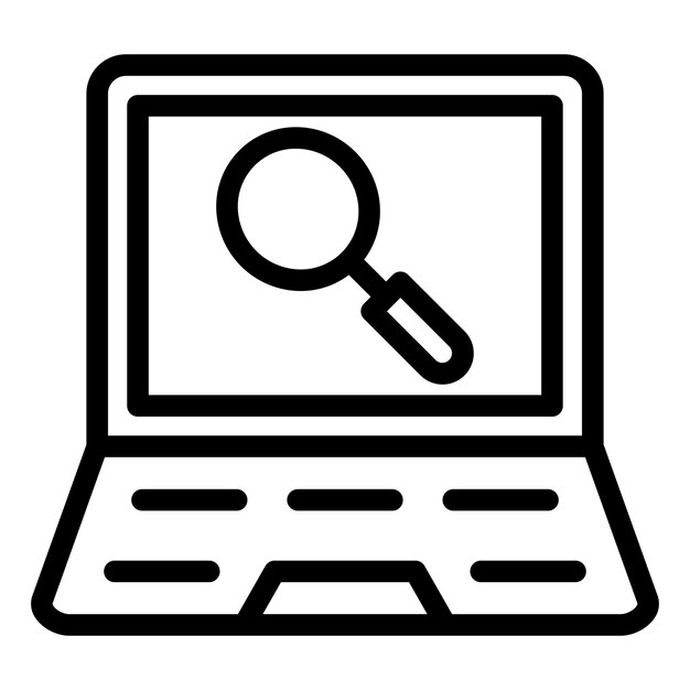 Estilo del icono del monitor de diseño vectorial