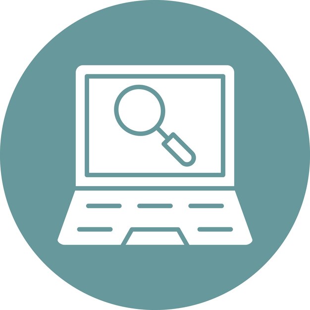 Estilo del icono del monitor de diseño vectorial