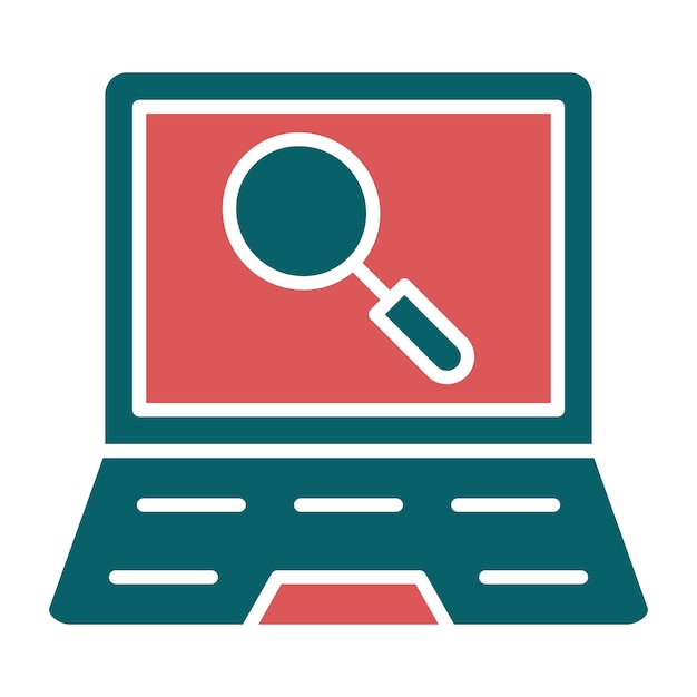 Estilo del icono del monitor de diseño vectorial
