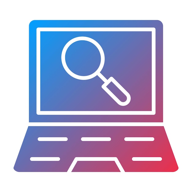 Estilo del icono del monitor de diseño vectorial