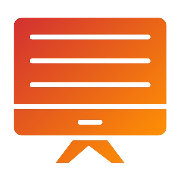 Estilo del icono del monitor de diseño vectorial