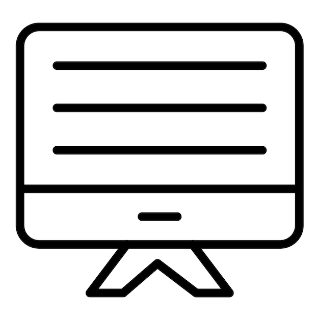 Estilo del icono del monitor de diseño vectorial