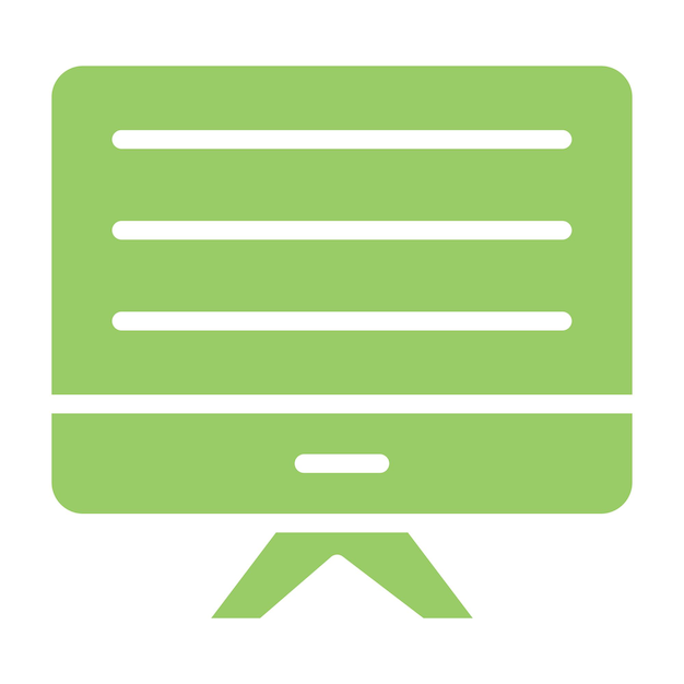 Estilo del icono del monitor de diseño vectorial