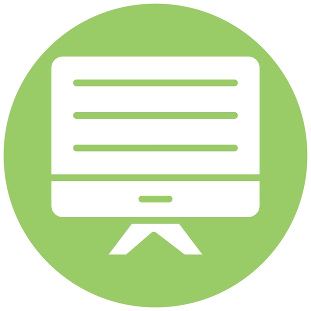 Estilo del icono del monitor de diseño vectorial
