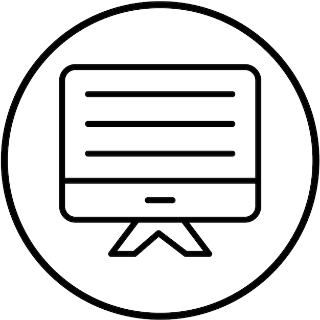 Estilo del icono del monitor de diseño vectorial