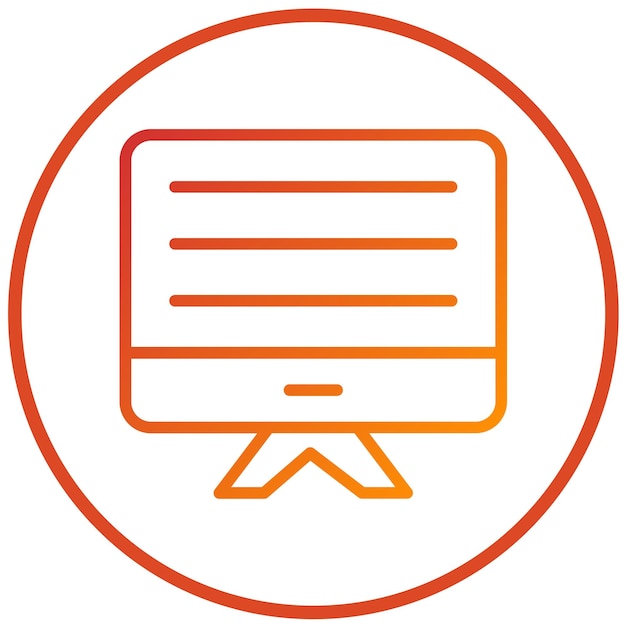 Estilo del icono del monitor de diseño vectorial