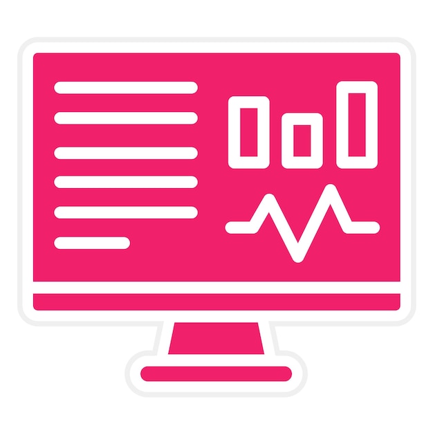 Estilo del icono del monitor de diseño vectorial