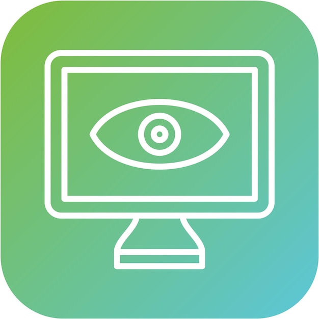 Estilo del icono del monitor de diseño vectorial