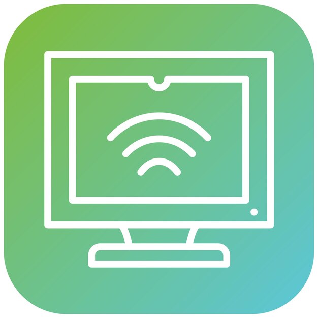 Estilo del icono del monitor de diseño vectorial