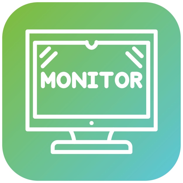 Estilo del icono del monitor de diseño vectorial