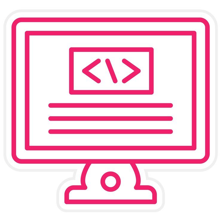 Vector estilo del icono del monitor de diseño vectorial