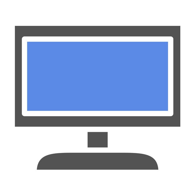 Estilo del icono del monitor de diseño vectorial