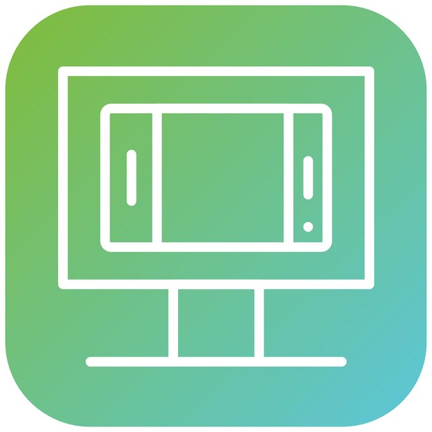 Estilo del icono del monitor de diseño vectorial