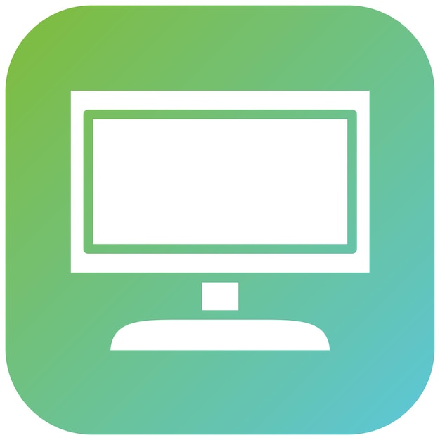 Vector estilo del icono del monitor de diseño vectorial
