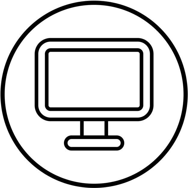 Estilo del icono del monitor de diseño vectorial