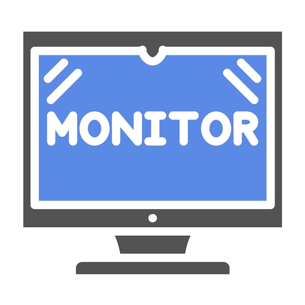 Estilo del icono del monitor de diseño vectorial