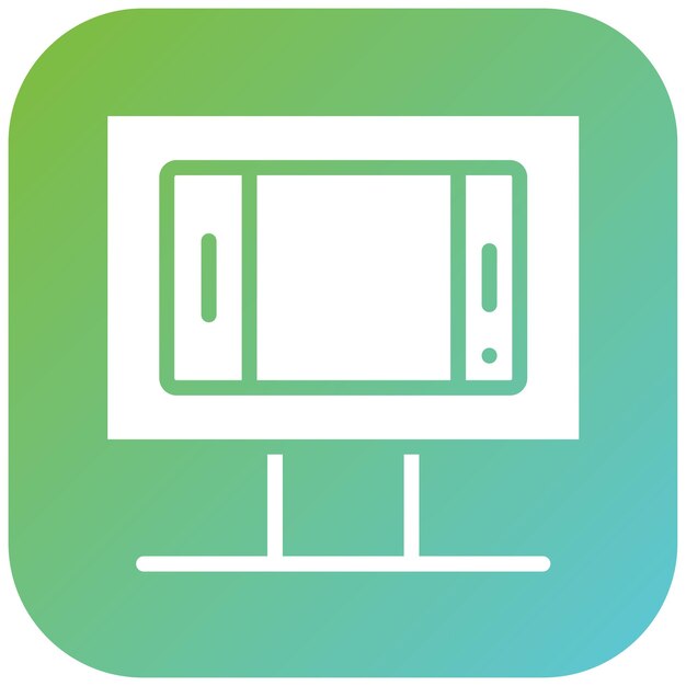 Estilo del icono del monitor de diseño vectorial