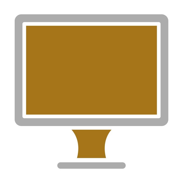 Estilo del icono del monitor de diseño vectorial