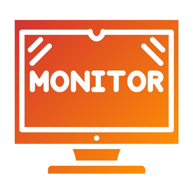 Estilo del icono del monitor de diseño vectorial