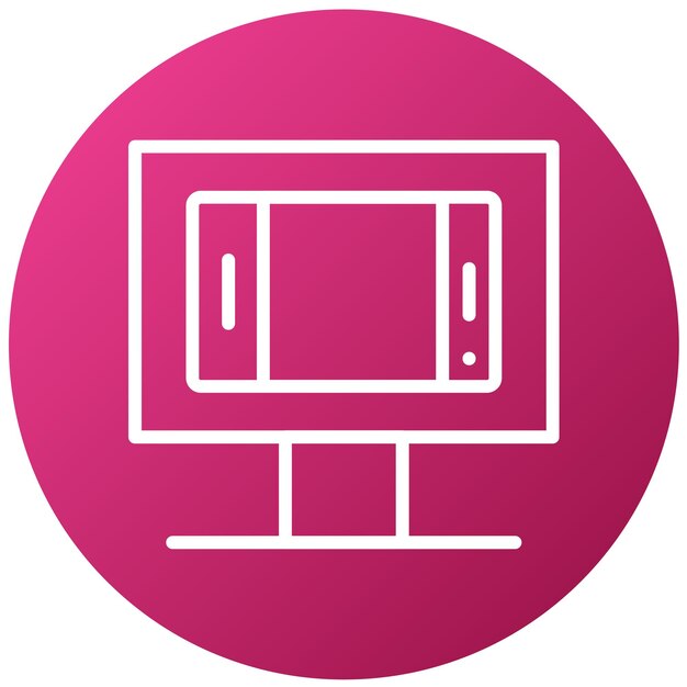 Estilo del icono del monitor de diseño vectorial