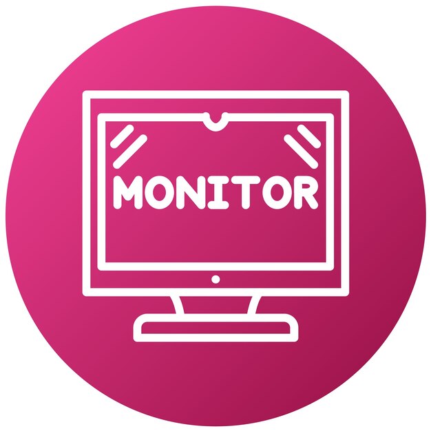 Estilo del icono del monitor de diseño vectorial