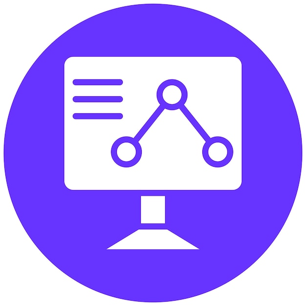 Estilo del icono del monitor de telemetría de diseño vectorial
