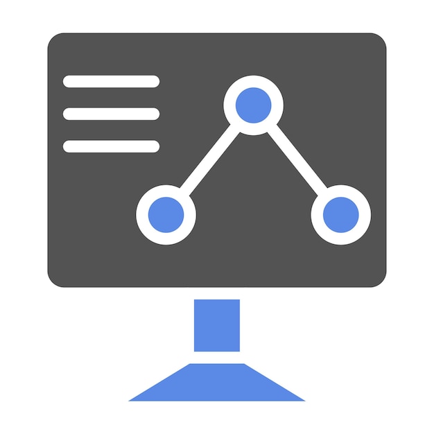 Estilo del icono del monitor de telemetría de diseño vectorial