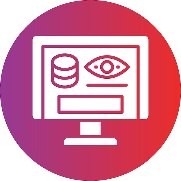 Estilo del icono de monitoreo de datos de diseño vectorial
