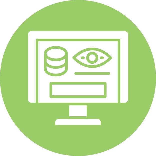 Estilo del icono de monitoreo de datos de diseño vectorial