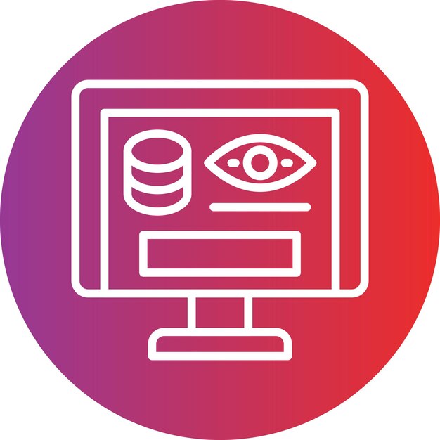 Estilo del icono de monitoreo de datos de diseño vectorial