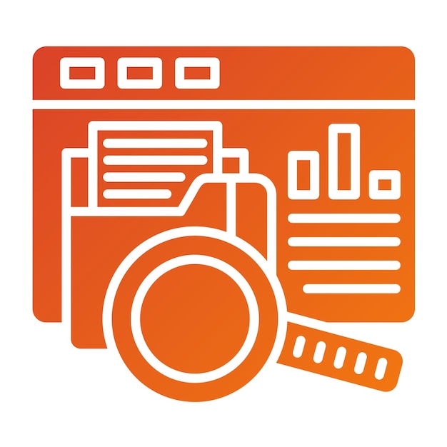Estilo del icono de monitoreo de datos de diseño vectorial