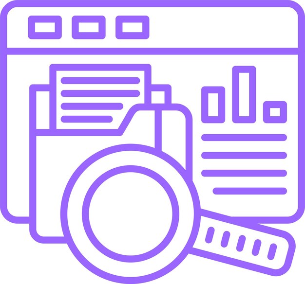 Estilo del icono de monitoreo de datos de diseño vectorial