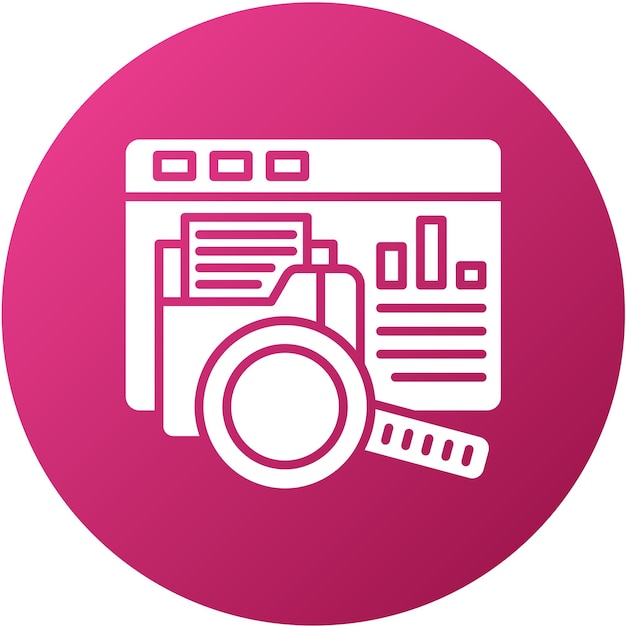 Estilo del icono de monitoreo de datos de diseño vectorial