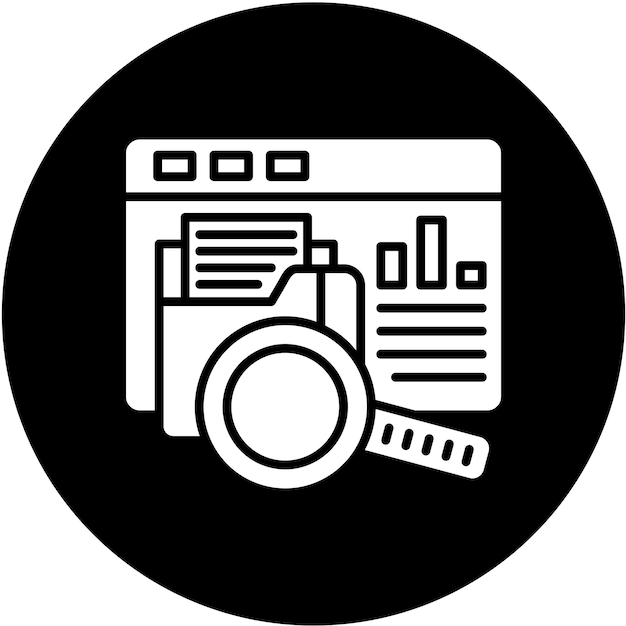 Estilo del icono de monitoreo de datos de diseño vectorial