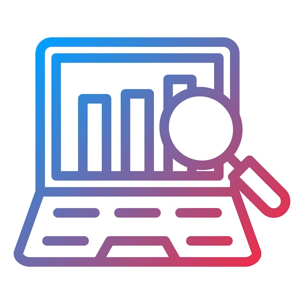 Estilo del icono de monitoreo del diseño vectorial