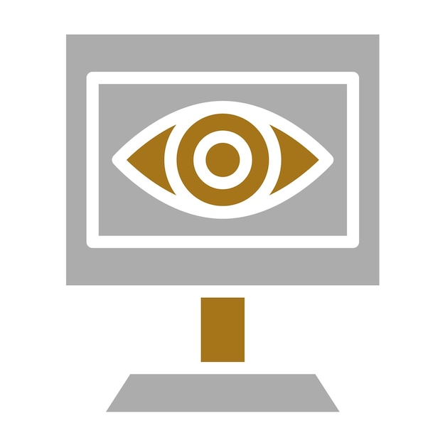 Estilo de icono de monitoreo de eventos cibernéticos de diseño vectorial