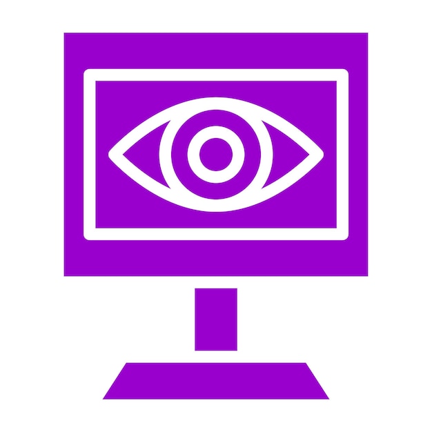 Estilo de icono de monitoreo de eventos cibernéticos de diseño vectorial