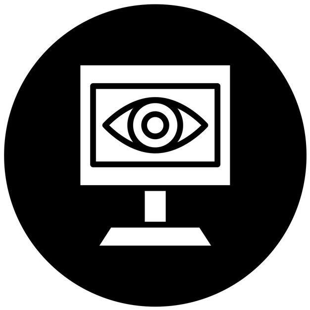 Estilo de icono de monitoreo de eventos cibernéticos de diseño vectorial